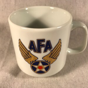 Vintage Aerospace Education Foundation Mug | Gold Trim | AEF NASA JPL Astronaut