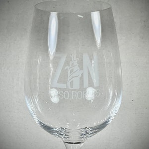ZIN Paso Robles Fine Crystal Wine Glass San Luis Obispo Central Central Coast California