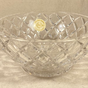 Vintage Lenox Bleikristall Candy Bowl Facettierte Muster 5 &quot;Durchmesser Made in Czech Republic Original Label angebracht