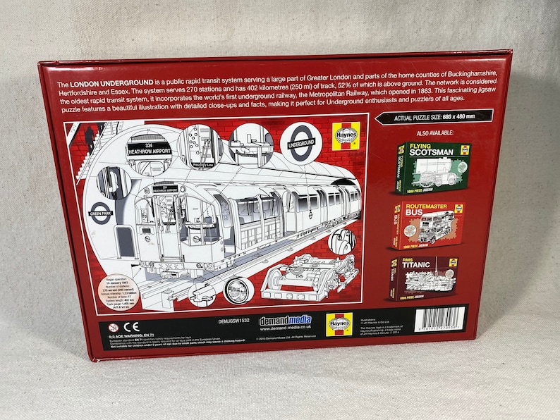 1000piece London Underground Jigsaw Puzzle by Haynes UK Etsy