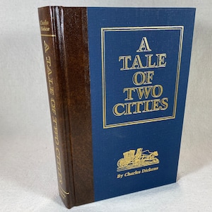 A Tale of Two Cities di Charles Dickens / Vintage Book / Reader&#39;s Digest 1986 Letteratura inglese vittoriana con copertina rigida / Illustrazioni di Phiz