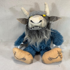 Vintage 1980 Maurice Sendak Where the Wild Things Are Bernard Monster Plush Toy Doll 14&quot;