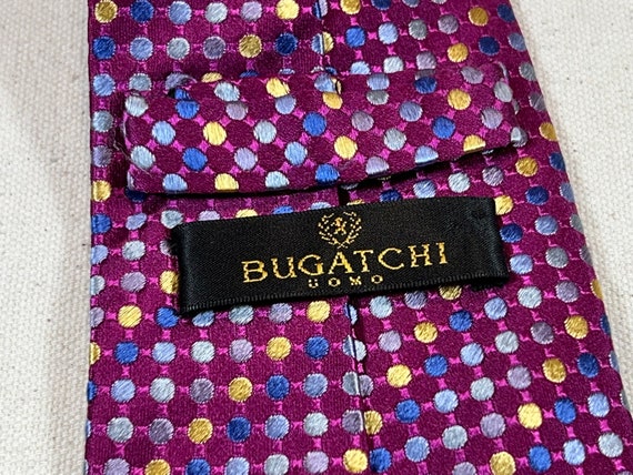 Bugatchi Uomo Italian Silk Necktie Iridescent Plu… - image 3
