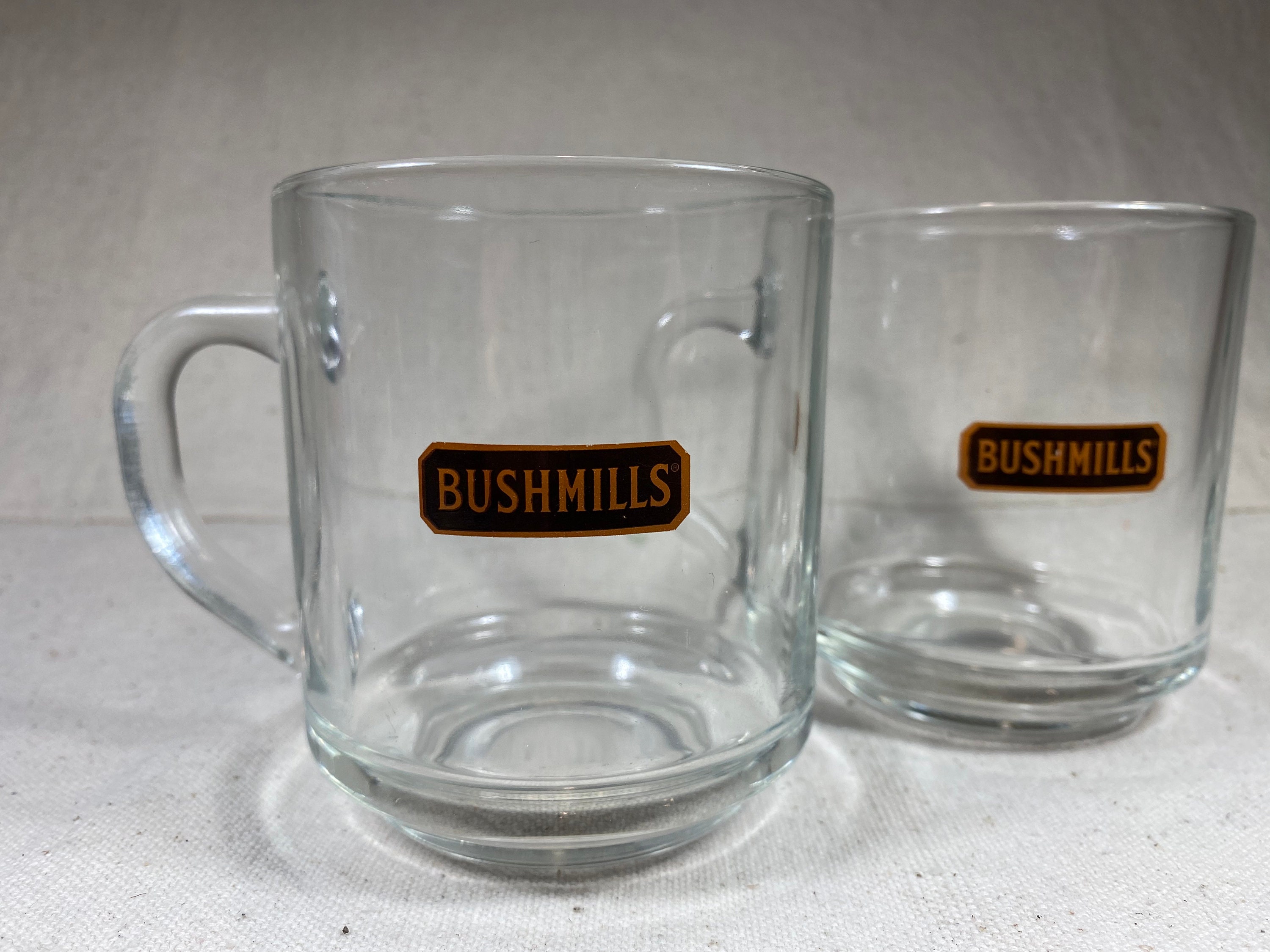 Vintage Pair of Bushmills Irish Whiskey Glass Coffee Mugs Etsy