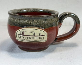 Kubek do kawy i herbaty Sutter’s Fort Sacramento Studio Pottery | Kamionka Sunset Hill Wyprodukowano w USA