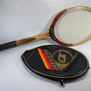 Raquette de Tenns Dunlop en Bos Vntage Maxply SuperLght - 1970