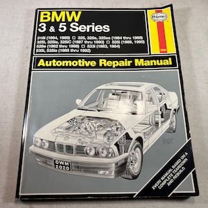 Haynes BMW 3 & 5 Series Repair Manual 18020 (#2020) 1993 Edition | Vintage German Car Automotive Service Book