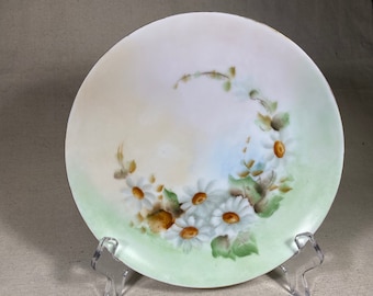 Vintage Favorite Bavaria Hand-Painted Porcelain Plate Daisies Flowers Floral Lustre Finish Germany
