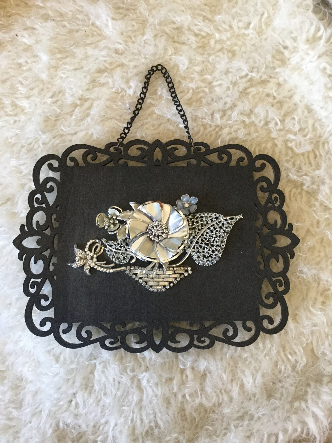 Vintage Jewelry Bouquet Wall Art - Etsy