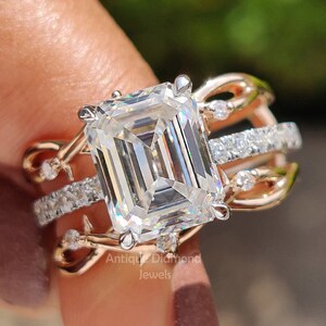 Wedding band enhancers store for emerald cut