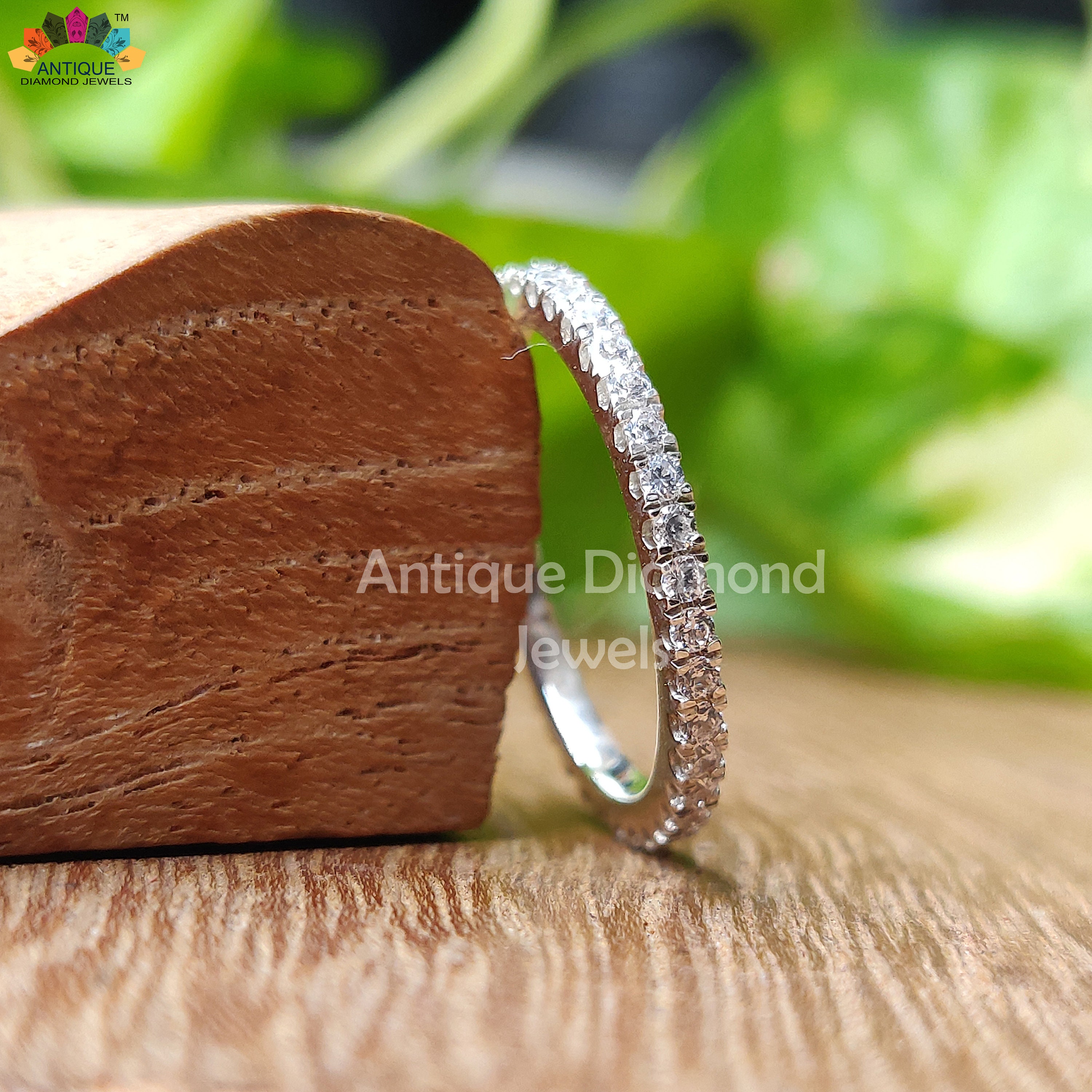 1.58 TW Round Colorless Moissanite Wedding Set, Round Bezel 1.58 TW Round Colorless Moissanite Wedding Set, Round Bezel