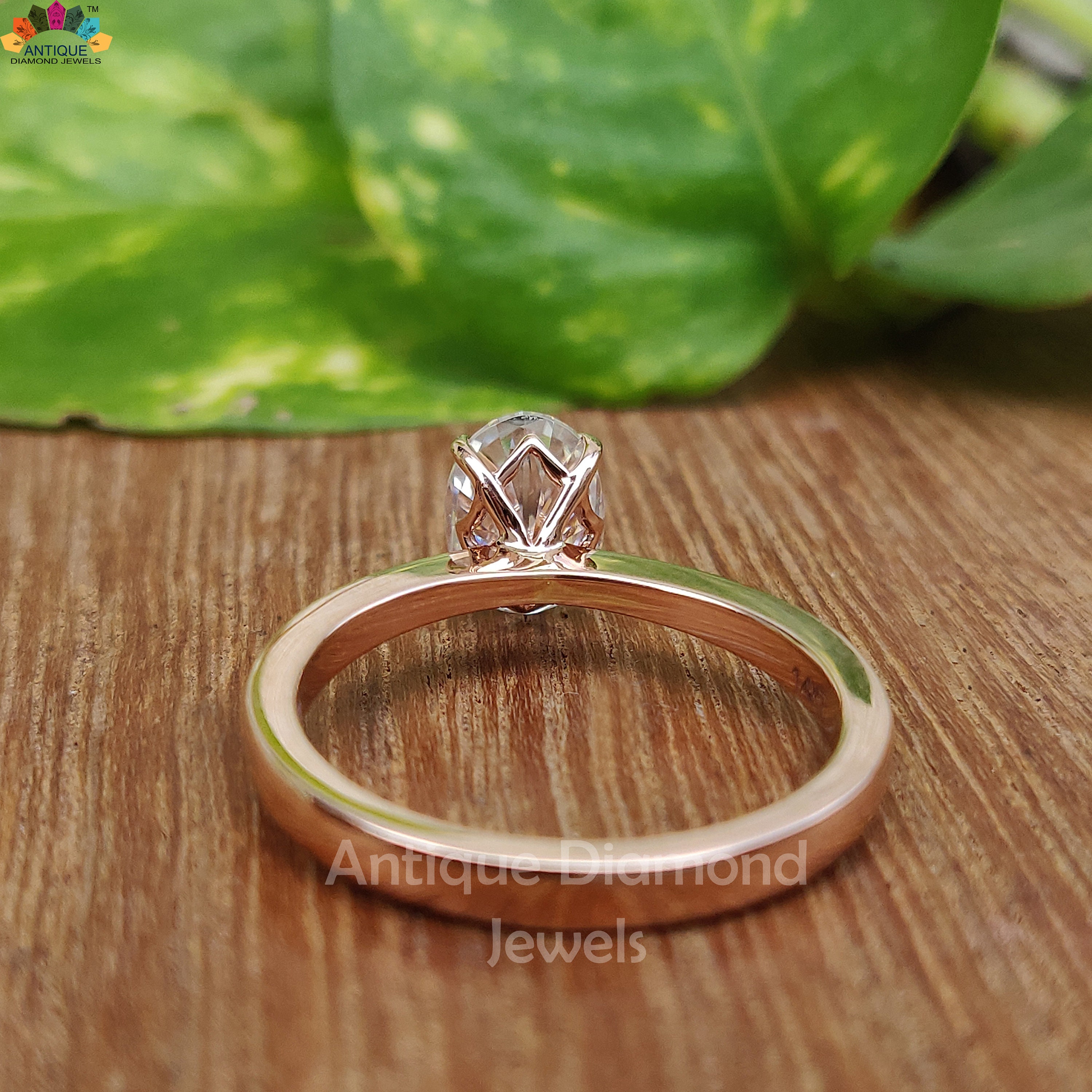 Tapered Shank Oval Colorless Moissanite Ring 1.02 CT Oval Etsy