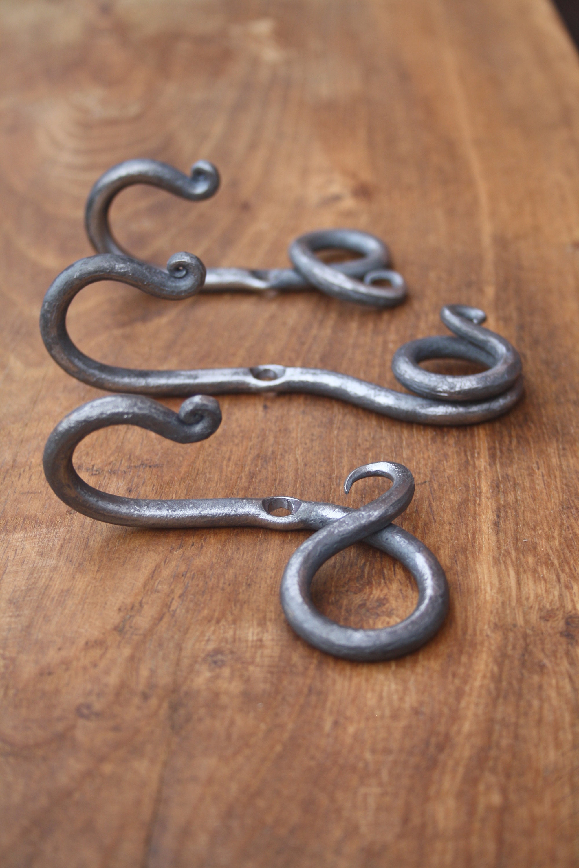 GoCraft Handmade Wrought Iron Coat Hook | Hook for Coats, Towels, Scarves |  Forged Metal Decorative Colonial Wall Decor