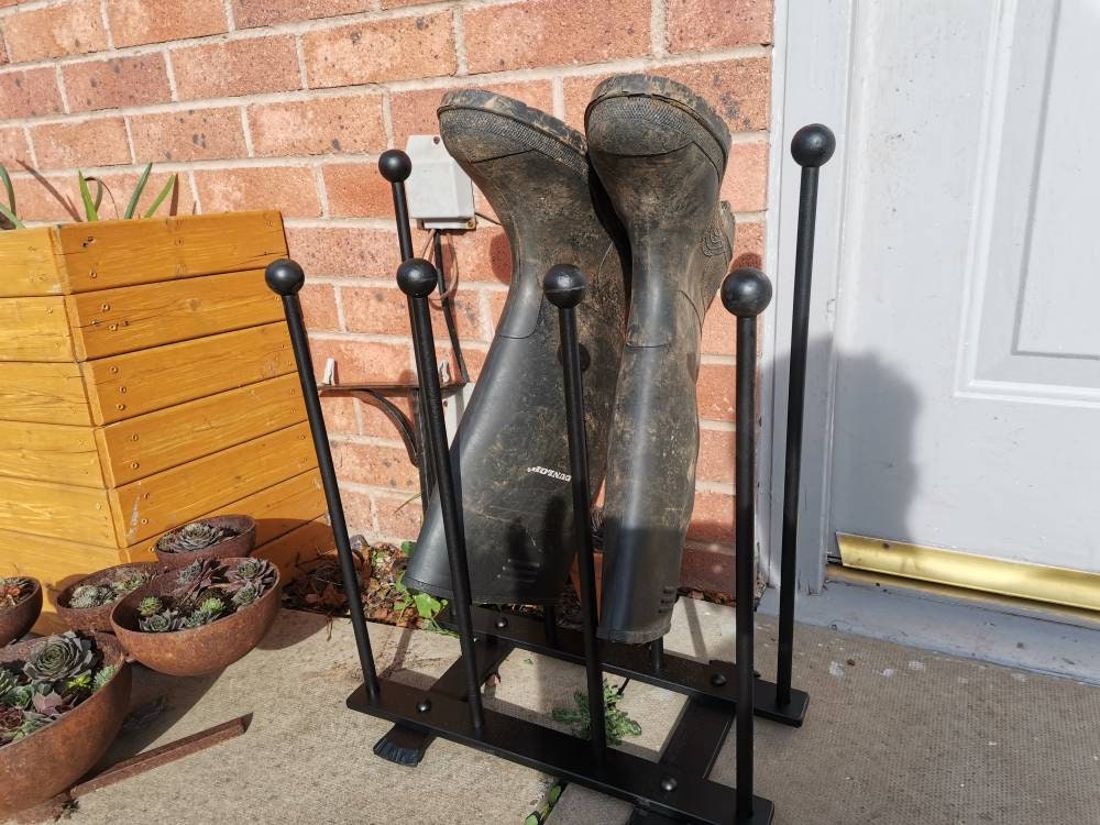 APPROVED 4 Pair Boot Drying Rack, Black, Tube Length 10-1/2