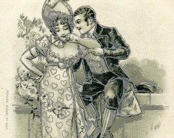 Antike Postkarte, Edwardian Sweetheart Postkarte, Vintage Sweetheart, Vintage Valentine Postkarte