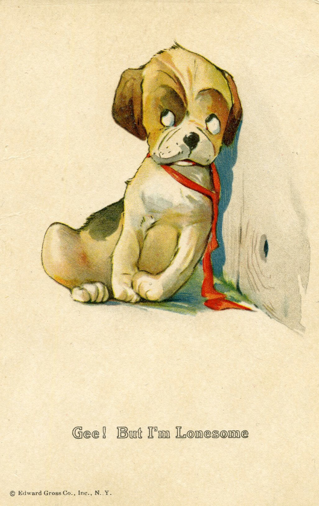 Vintage Dog Illustration Postcard 'gee but I'm Etsy UK