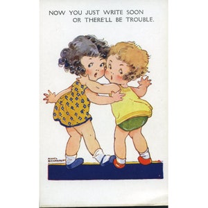 M. und L. National Series Agnes Richardson Postkarte 'Now you just write soon'