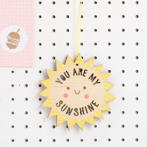 You are my sunshine handpainted wooden wall decoration image 1