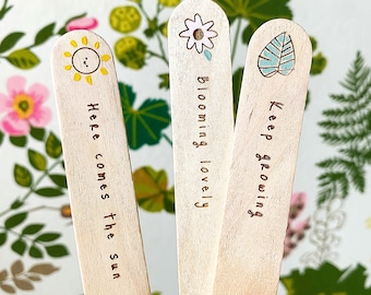 Hand-painted plant markers garden lover gift