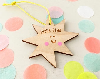 Superstar wooden keepsake decoration