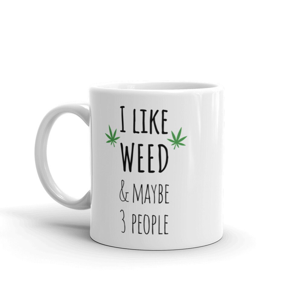 I love weed pot smoker gag gift mug marijuana present mom dad Etsy