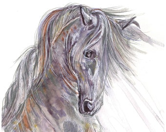 Peinture de cheval - Art du cheval - Peinture originale de cheval - Art équin - Peinture de cheval contemporaine - Peinture de cheval originale