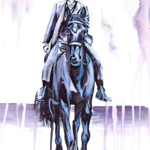 Peaky Blinders painting - Thomas Shelby art - Thomas Shelby Giclee print - Thomas Shelby on a horse - Peaky Blinders art - Cillian Murphey