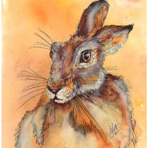 Hare painting, Hare art, Wildlife art, Hare Giclee Print, Hare watercolour, Hare, Bunny art, rabbit art, rabbit painting, rabbit print
