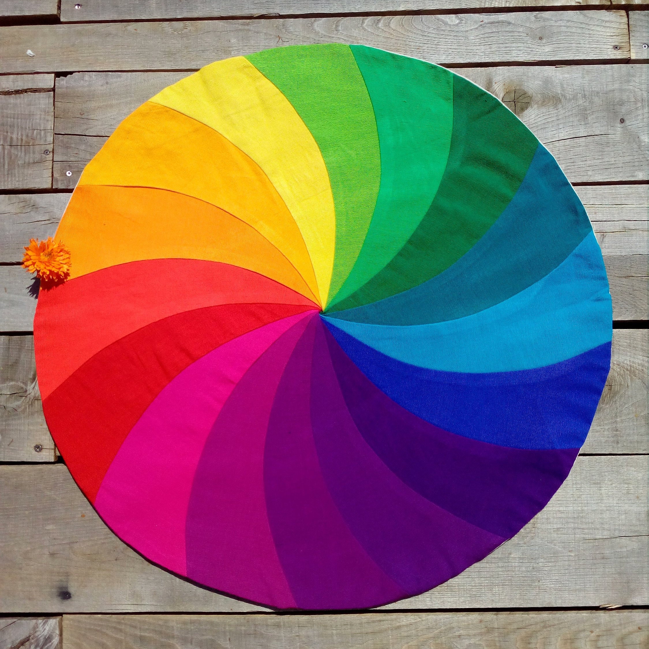 Cercle Arc-En-Ciel de 80 cm Diamètre 16 Couleurs avec Arceau