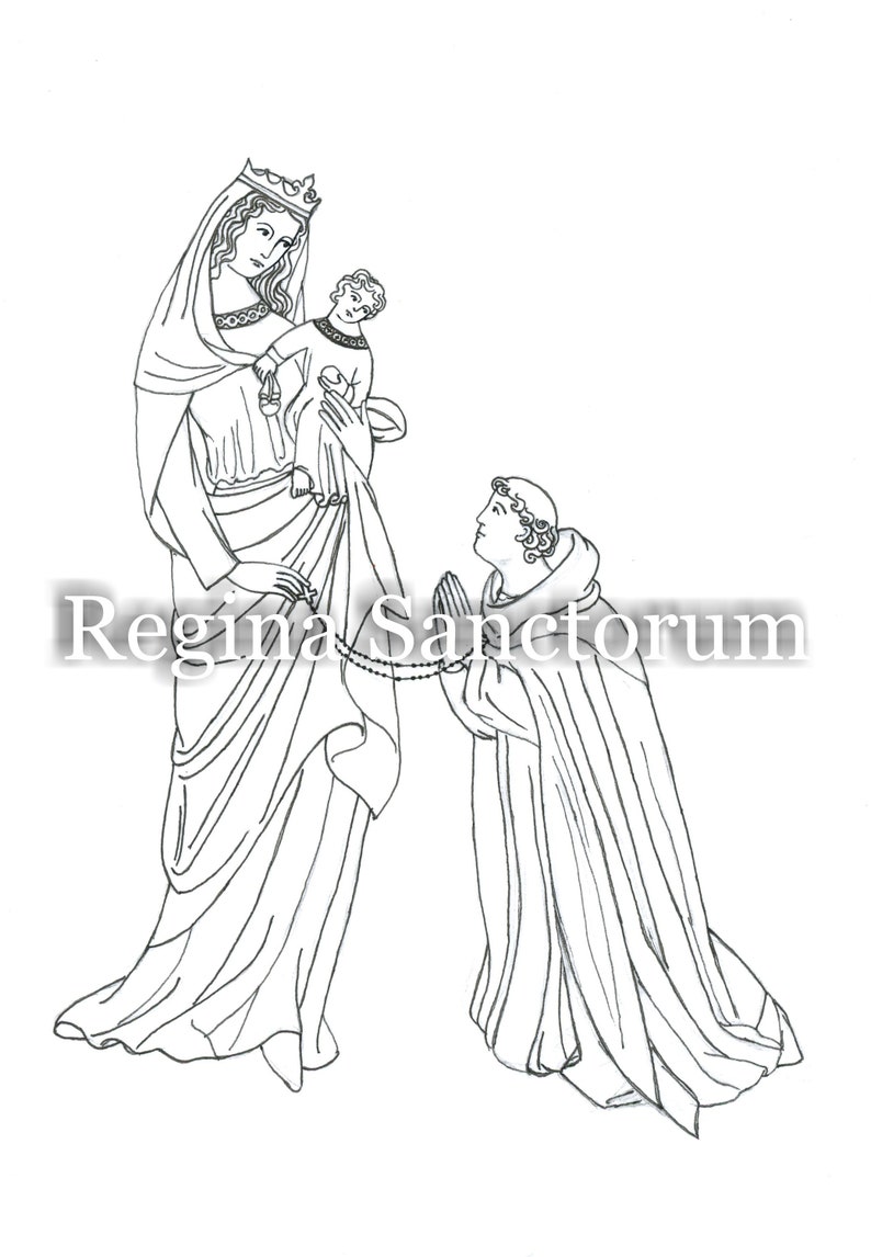 Saint Dominic Coloring Page Coloring Pages