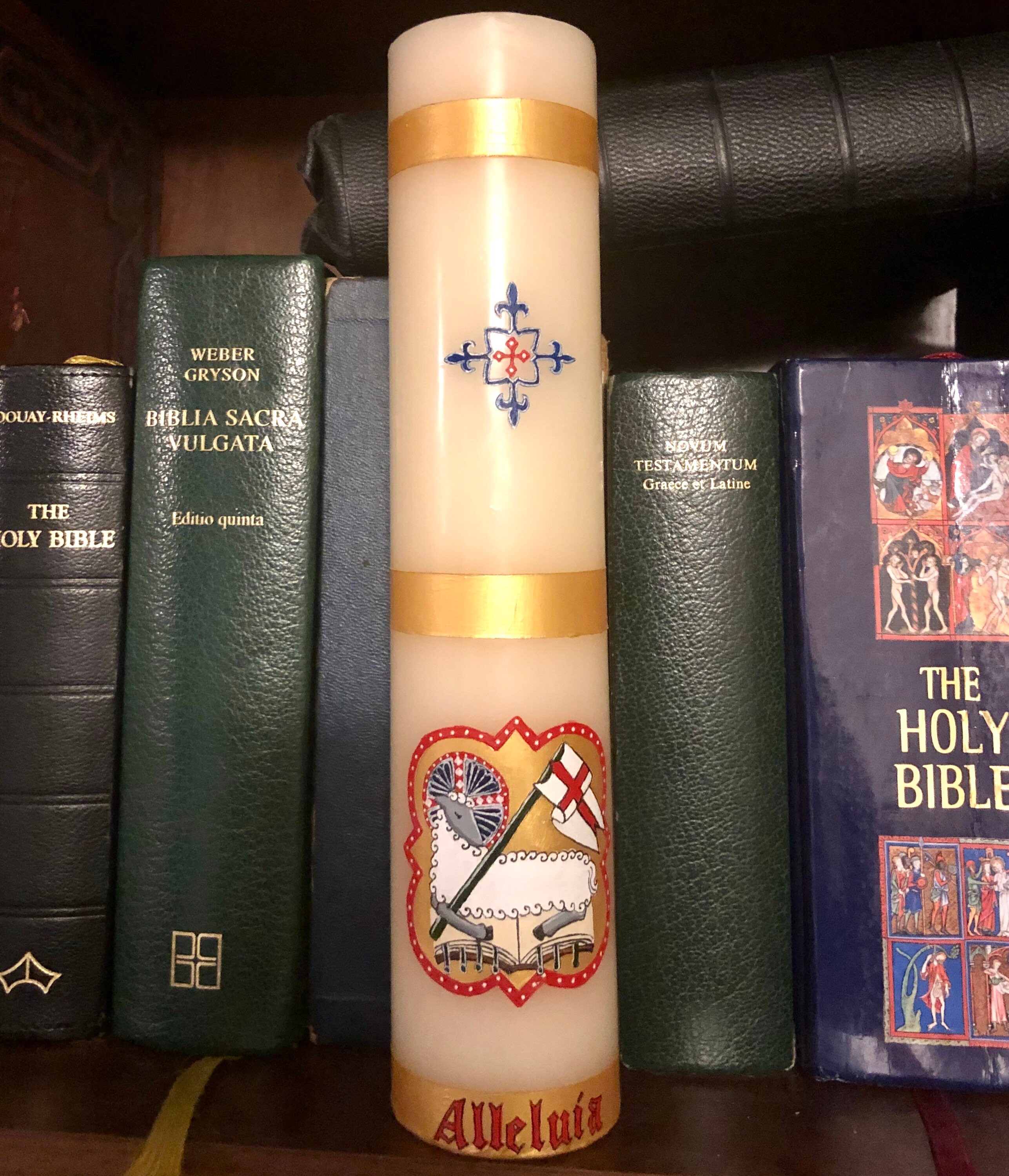 Home Paschal Candle Paschal Candle Handpainted Paschal Etsy