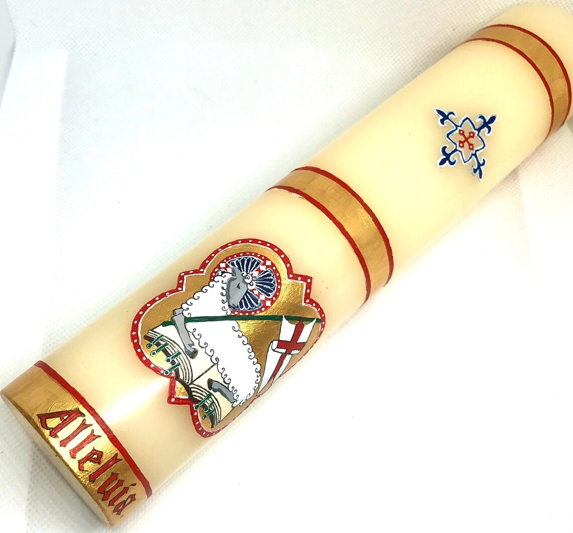Home Paschal Candle Paschal Candle Handpainted Paschal Etsy