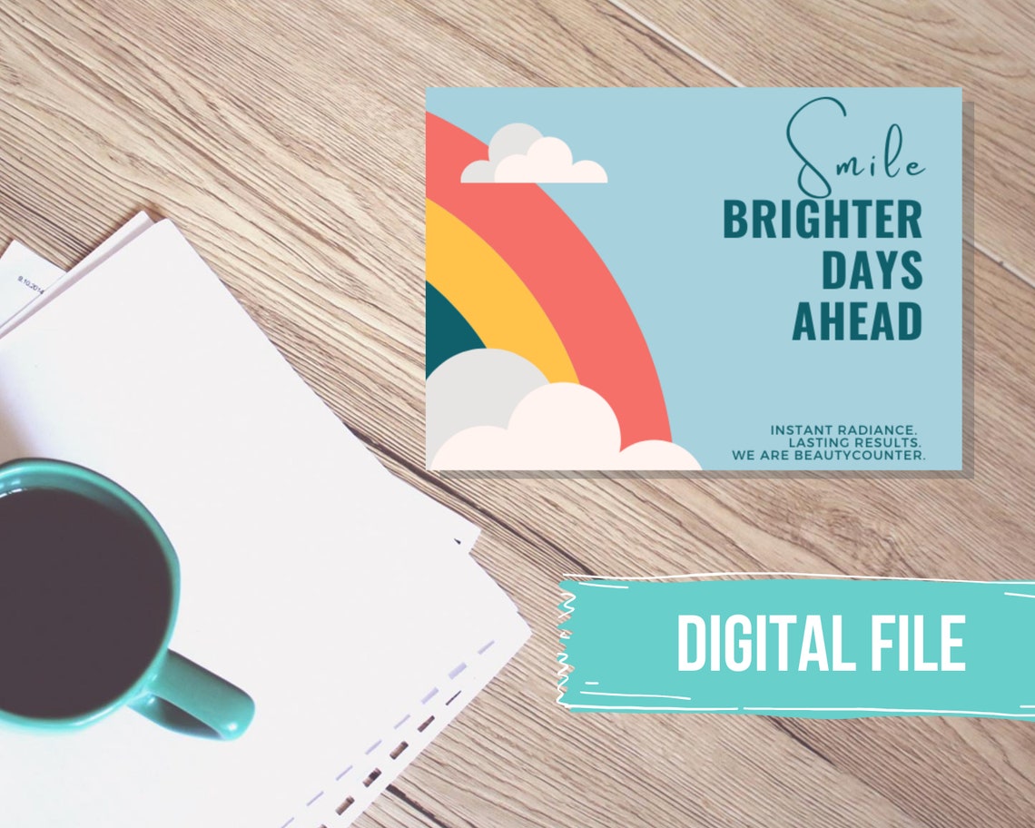 Beautycounter Note Card Business Tool Brighter Days - Etsy