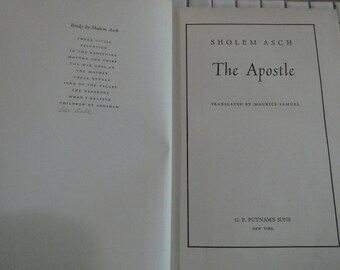 The Apostle Published 1943 Hardcover by Sholem Asch The Story of Paul 754 Pages