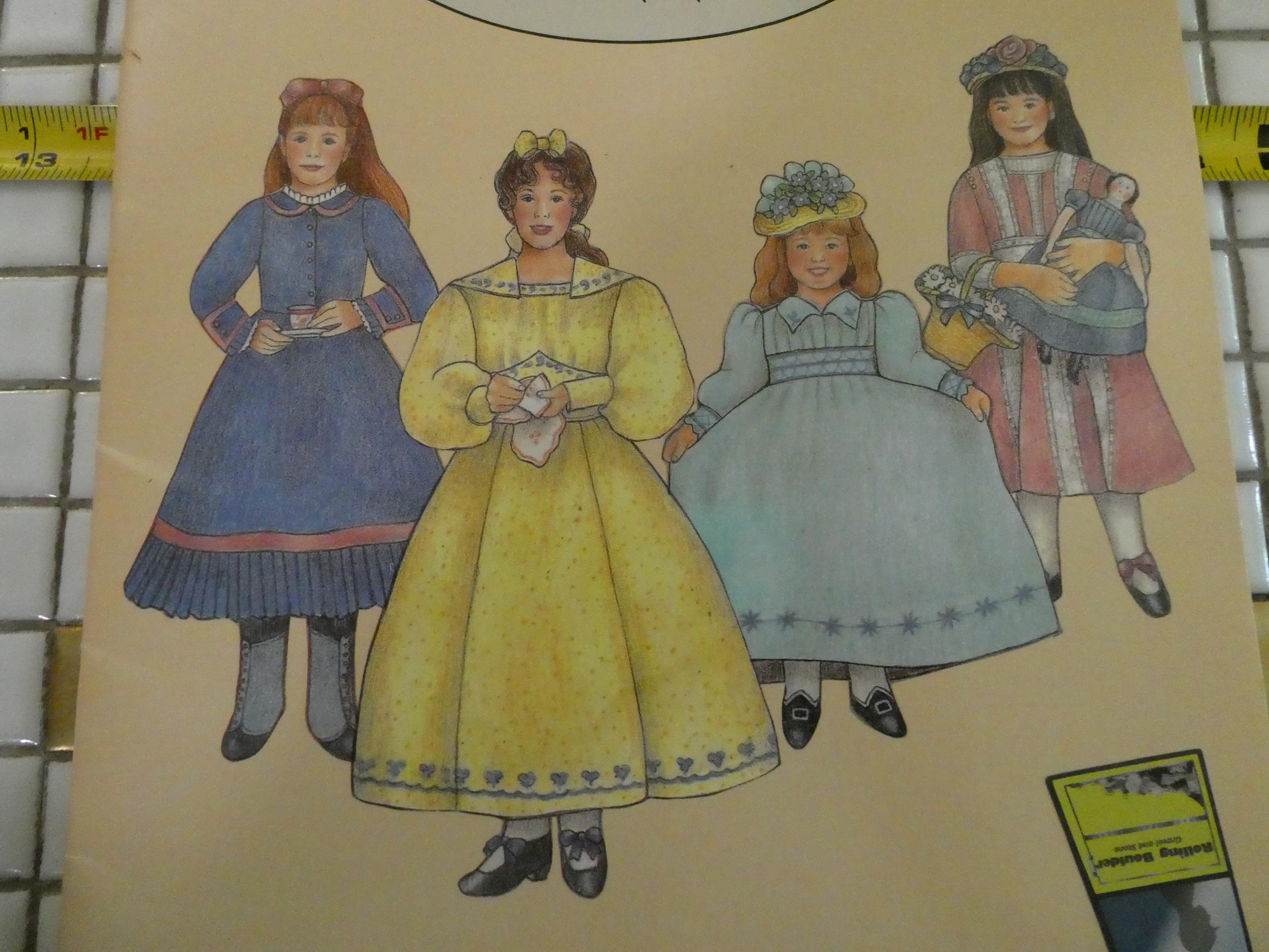 Four Victorian Girls Sticker Paper Dolls Softcover Published 1996