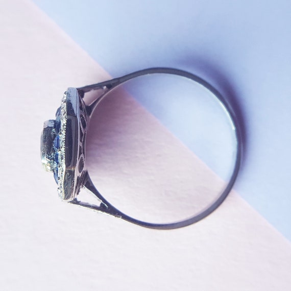 Marvelous Estate Vintage Sapphire Engagement Ring… - image 5