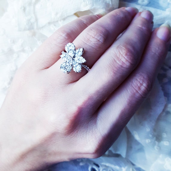 Marvelous Estate Engagement Ring Alternative Diam… - image 3