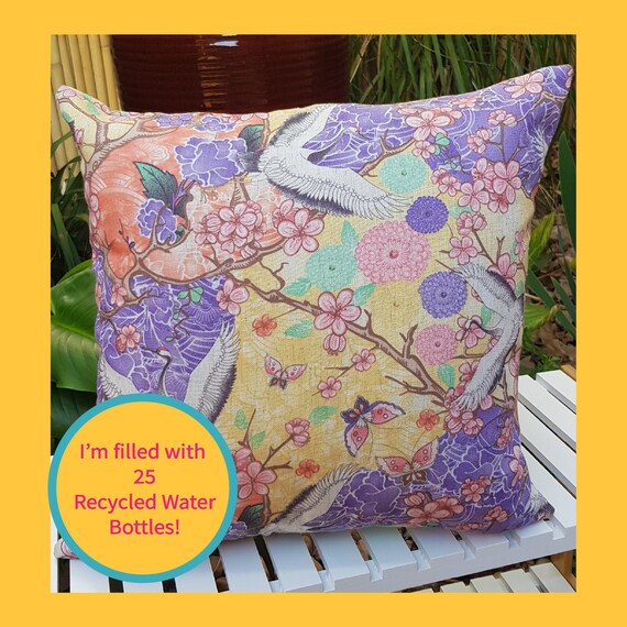 Japanese Crane Cushion Covers Australia Cherryblossom Cushion Etsy