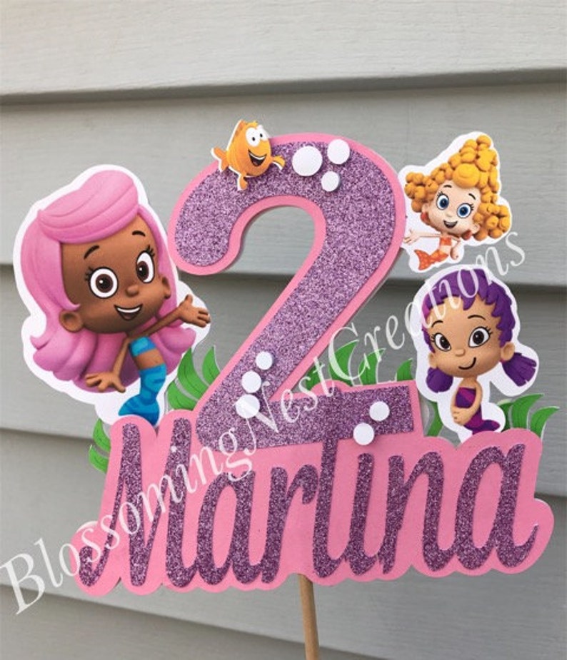 Bubble Guppies Cake Topper/ Birthday Cake Topper/custome Cake Etsy