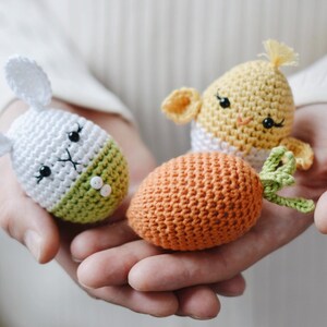 Easter Eggs & Basket Crochet Pattern, Crochet Easter Stuffers Pattern image 4