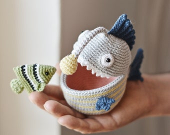 Anglerfish & Angelfish Crochet Pattern, Crochet Fish Pattern PDF