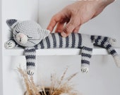 Easy Sleepy Cat Crochet Pattern Tabby Amigurumi Cat Tutorial PDF