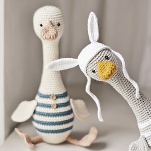 Easter Goose Crochet Pattern, Duck Amigurumi, Crochet Goose Tutorial for Beginners