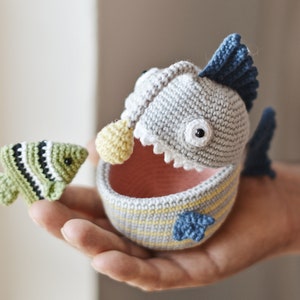 Anglerfish & Angelfish Crochet Pattern, Crochet Fish Pattern PDF