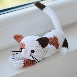 Crochet Calico Cat Pattern, Amigurumi Spotted Kitten Tutorial PDF image 10