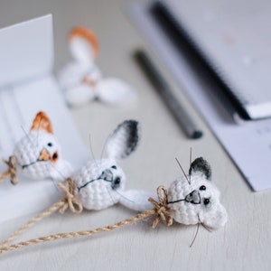 Crochet Rabbit & Cat Bookmarks Pattern: Animal PDF Tutorial