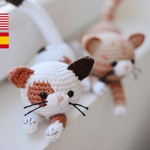 Crochet Calico Cat Pattern, Amigurumi Spotted Kitten Tutorial PDF image 5