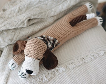 Crochet Sleepy Dog Pattern, Dog Amigurumi Tutorial PDF