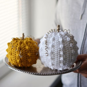 Harvest Crochet Pumpkin Pattern Fall Cozy Bobble Pumpkin