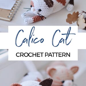 Crochet Calico Cat Pattern, Amigurumi Spotted Kitten Tutorial PDF image 8